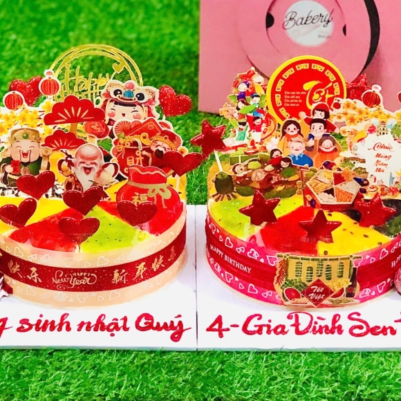 Bánh đôi chủ đề Tết - size 22