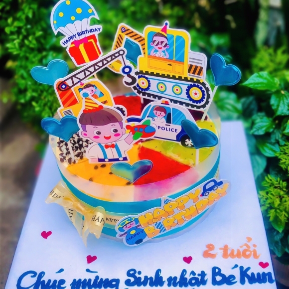 Chủ đề Bé Trai xe cẩu - size 16