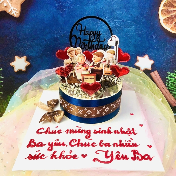 Chủ đề Ông bà, ba mẹ 2 - size 14 + nâng đế ghi nhiều chữ